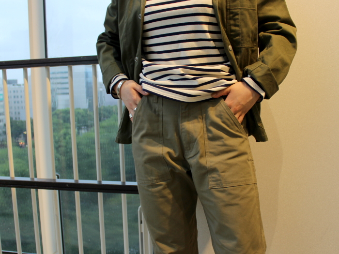 GUNG-HO ガンホー RIP STOP SLIM FIT 4POCKET FATIGUE PANT W/VINTAGE LABEL - COYOTE TAN 軍パン　ファテーグパンツ　スリムフィット　リップストップ　パンツ　アメリカ製　名古屋　ラシク　セレクトショップ　コヨーテ　タン　EXPLORER WORKS