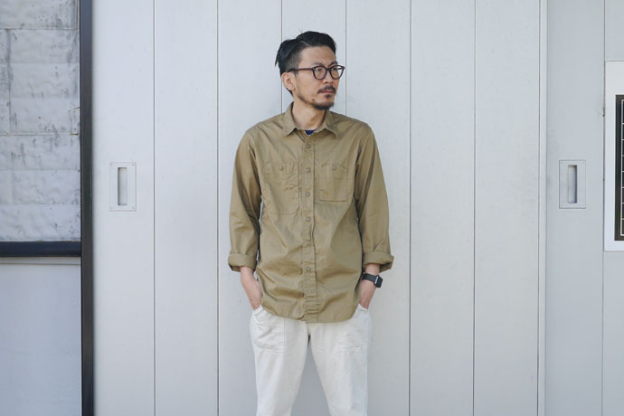 ブルーLサイズENGINEERED GARMENTS ワークシャツ