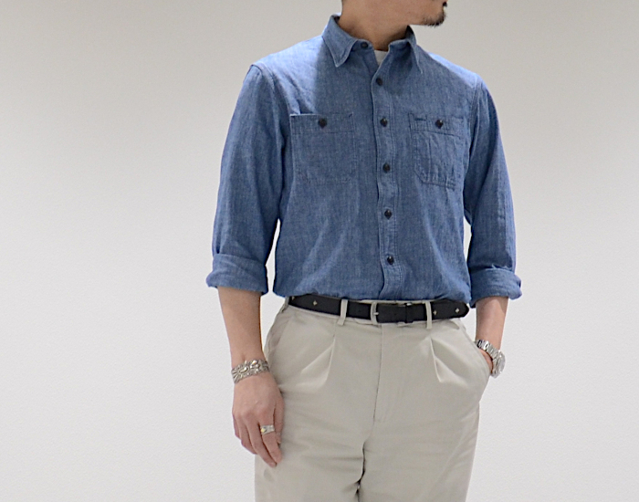 RRL ダブルアールエルNative chambray shirt size S