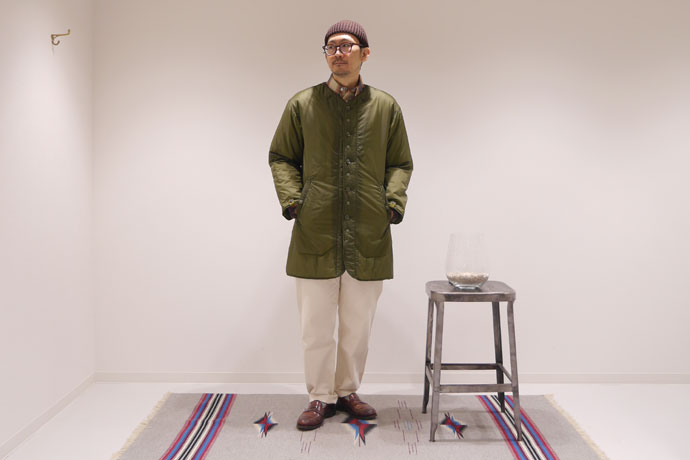 70k11 ENGINEERED GARMENTS エンジニアードガーメンツ ダウンジャケット ダウンコート XS レッド フード テール 取り外し可