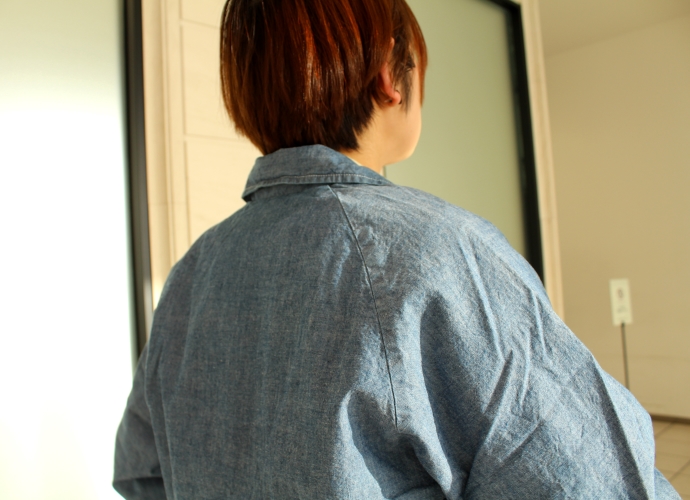 empire&sons エンパイアアンドサンズ　コーチジャケット　シャンブレー　春アウター　ライトアウター　アウター CHAMBRAY COACH JACKET - 6oz CHAMBRAY BIO WASH - BLUE