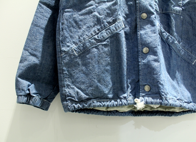 empire&sons エンパイアアンドサンズ　コーチジャケット　シャンブレー　春アウター　ライトアウター　アウター CHAMBRAY COACH JACKET - 6oz CHAMBRAY BIO WASH - BLUE