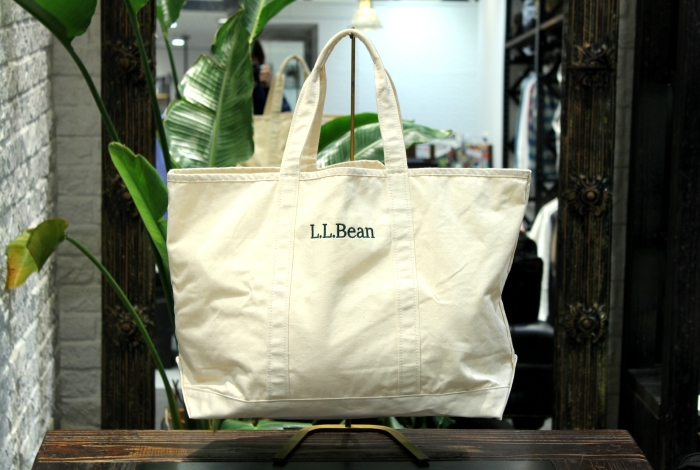 GROCERY TOTE BAG - NATURAL L.L. BEAN トートバッグ　エコバッグ　キャンバス explorer works 名古屋 グローサリー・バッグ