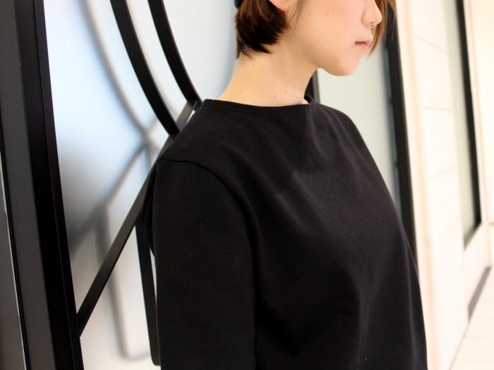 BANDOL バンドール　S/S HEAVY JERSEY BOATNECK　ボートネック　半袖　Tシャツ　フランス　フランス製　ヘビージャージー　春夏　カットソー　上品　インポート　セレクトショップ　ラシック　名古屋　EXPLORER WORKS 白　黒　グレー　生成り　クリーム　ネイビー　青　BLANC NAVY NOIR ECRU GRIS CHINE