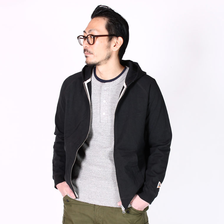 FELCO(ã»ã³ãã¸ã§ã¼ã ã¹)RAGLAN SLEEVE ZIP HOODED SUPER HARD JERSEY / BLACK