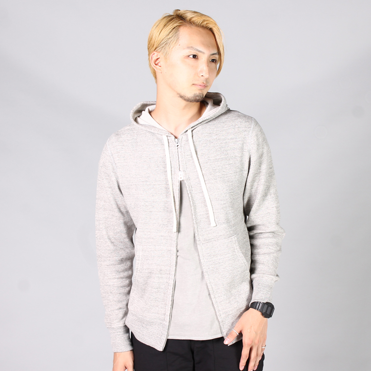 FELCO (フェルコ)  FULL ZIP PARKA HONEYCOMB THERMAL / HEATHER GREY