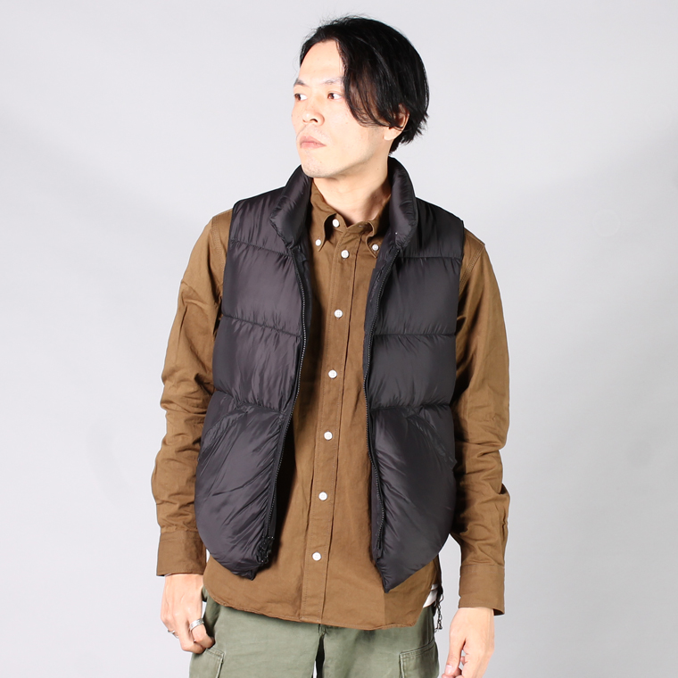 CRESCENT DOWN WORKS(クレセントダウンワークス) NORTH BY NORTHWEST VEST SF/SF - BLACK/BLACK