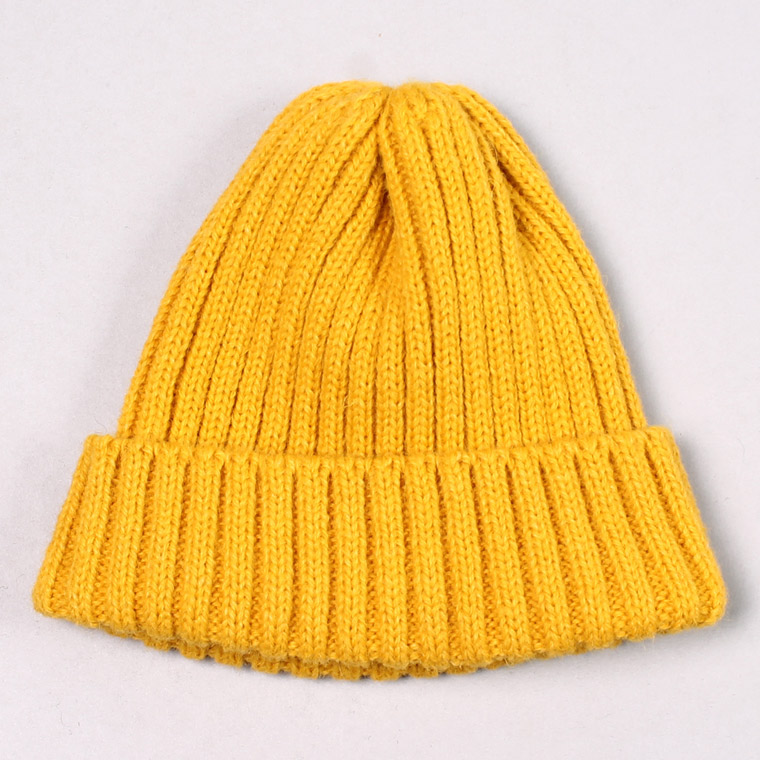 HIGHLAND 2000 (ハイランド2000) 2×1 WATCH CAP ALPACA BRITISH WOOL - YELLOW