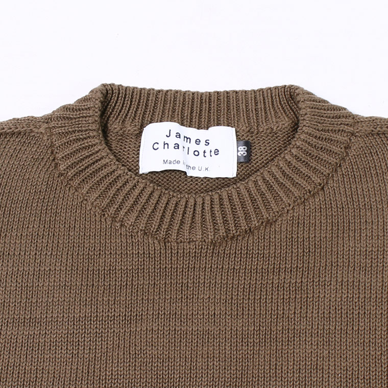JAMES CHARLOTTE (ジェームス シャルロット)  CREW NECK PULLOVER COTTON - BRONZE
