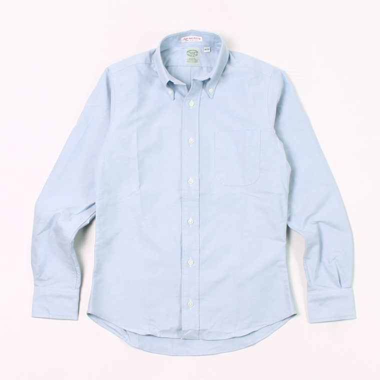 KEATON CHASE USA L/S STANDARD BD OXFORD SHIRT LIGHT LINING - BLUE