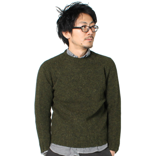 【HAELRY OF SCOTLAND】CHUNKY KNIT CREW NECK SWEATER