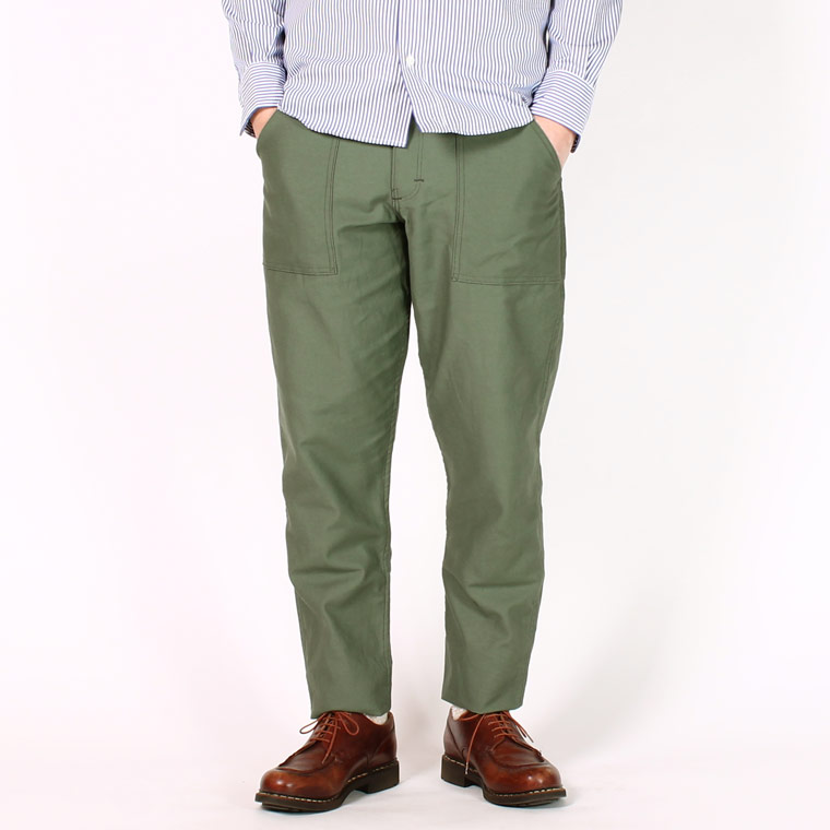 【GUNG-HO】SATEEN SLIM FIT 4POCKET FATIGUE PANT - VINTAGE LABEL / OD