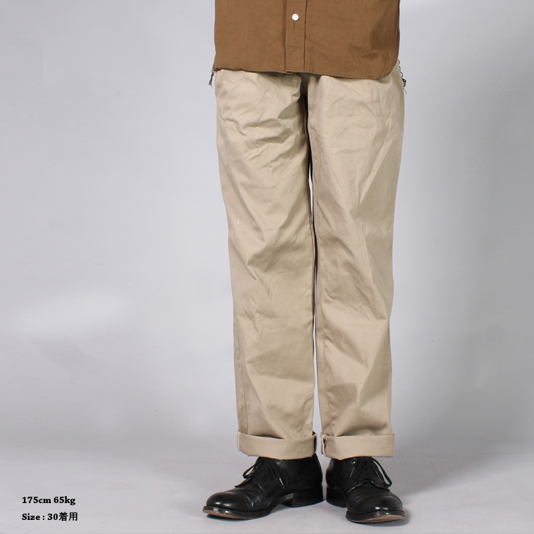 【GUNG-HO】2PLEATED CHINO PANT - VINTAGE LABEL