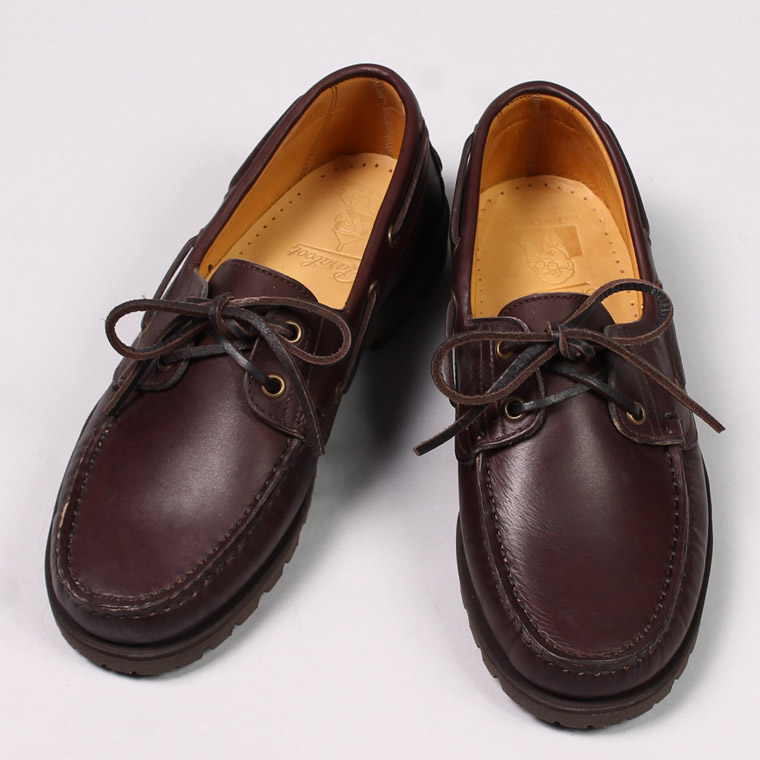 ARPENTEUR×PARABOOT (ãã£ã³) MALO COWHIDE LEATHER DECK SHOES - CAFE