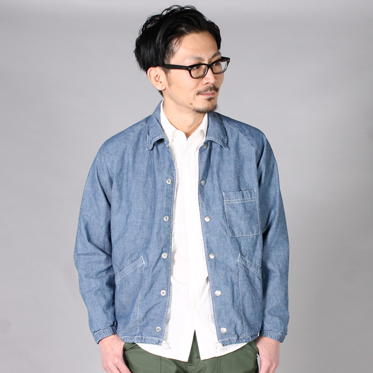 EMPIRE&SONS　CHAMBRAY COACH JACKET - 6oz CHAMBRAY BIO WASH