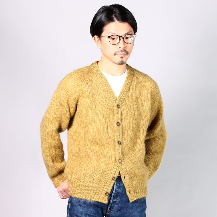 【JOHN TULLOCH】MOHAIR CARDIGAN - OCHRE