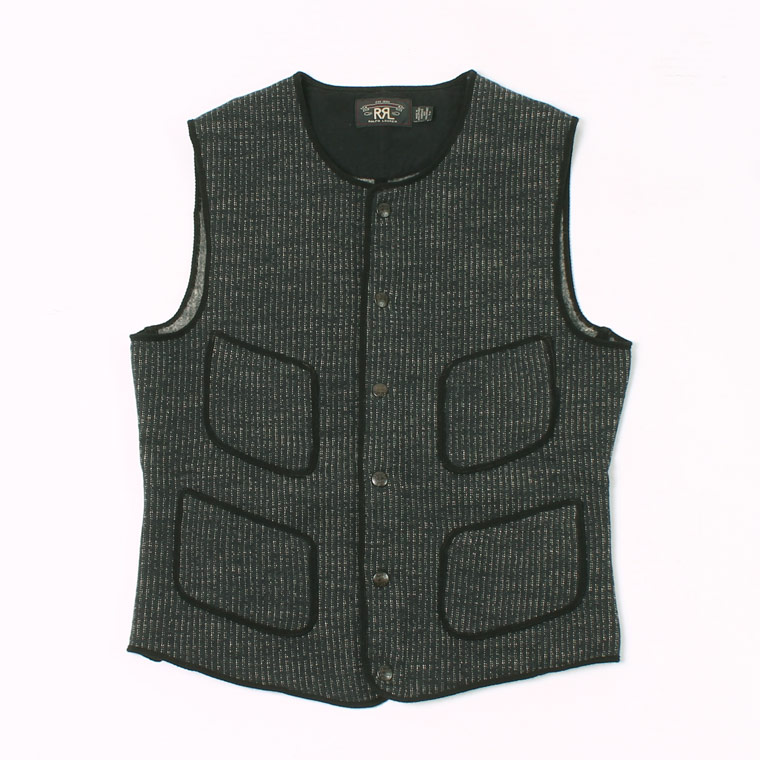 RRL Ralph Lauren (ダブル アールエル ラルフローレン) BB VEST - BLACK BROWNS BEACH