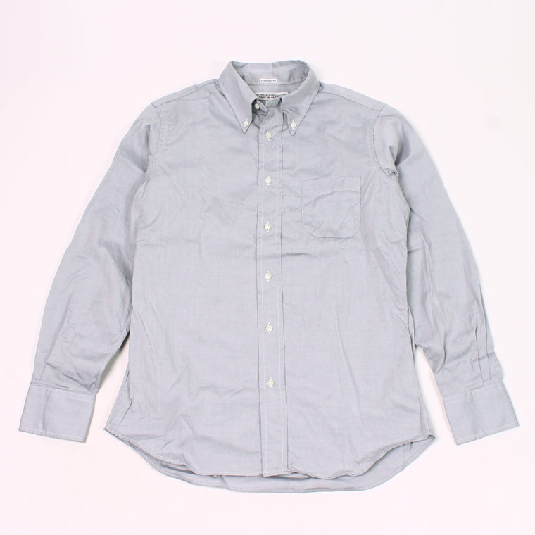 INDIVIDUALIZED SHIRT (インディビジュアライズドシャツ) L/S BD STANDARD FIT PIN POINT OXFORD SHIRT - GREY