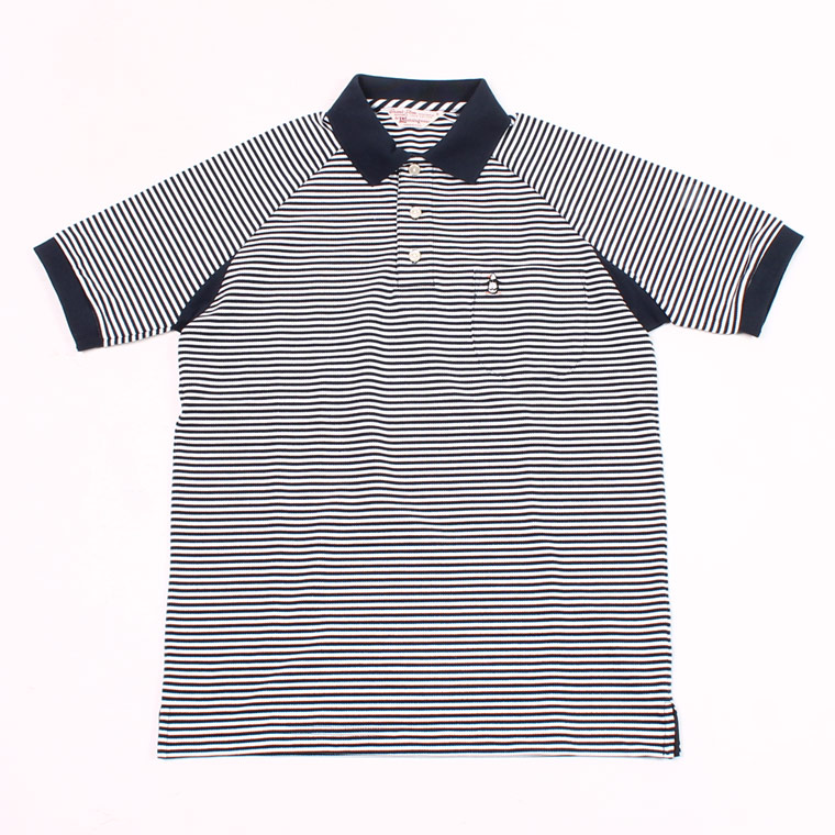 Munsingwear (ãã³ã·ã³ã°ã¦ã§ã¢) S/S PIQUE RAGLAN SOLID TIPPED POLO w/POCKET - NAVY_WHITE