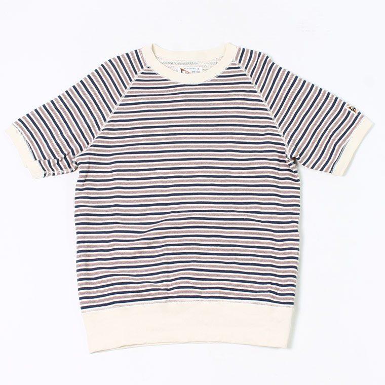 FELCO (フェルコ) S/S RAGLAN SWEAT IVY STRIPE - NAVY