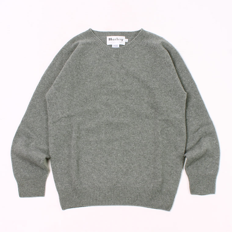 HARLEY OF SCOTLAND (ハーレーオブスコットランド) CREW NECK SWEATER 90% MERINO WOOL 10% CASHMERE - PELTRO